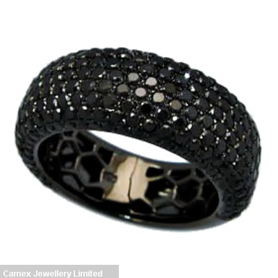 18K Black Diamond Ring by Camex Jewellery Limited